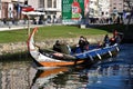 Moliceiro. Traditional boat in Aveiro. Portugal.