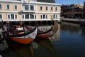 Moliceiro. Traditional boat in Aveiro. Portugal.