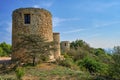 Molins de la Plana, windmills in Montgo natural park, in Javea, Alicante, Spain.