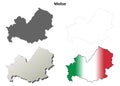 Molise blank detailed outline map set