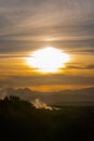 Molise, Mainarde, sunset. The Mainarde mountain range extends along the border between Molise and Lazio, with prevalence in the Mo Royalty Free Stock Photo