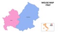 Molise Map. District map of Molise in District map of Molise in color with capital