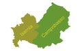 Molise map vector silhouette illustration, Italy province.