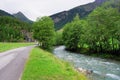 The Moll - Moell - river near Heiligenblut am Grossglockner village, Austria, Royalty Free Stock Photo