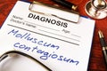Molluscum contagiosum MC. Royalty Free Stock Photo