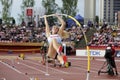 MOLLY CAUDERY GBR on the pole vault final in the IAAF World U20 Championship Tampere, Finland 12th July, 2018.