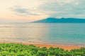 Maui - Molokai And The Pailolo Channel As Seen From Napili Bay At Sunrise