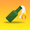 Molotov cocktail icon. Royalty Free Stock Photo