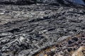 Molten basalt lava at Fagradalsfjall volcano lava field created after eruption, Iceland, close-up view Royalty Free Stock Photo