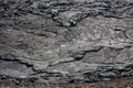 Molten basalt lava texture at Fagradalsfjall volcano lava field created after eruption, Iceland, close-up view Royalty Free Stock Photo