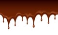 Molten chocolate drips - vector background.