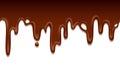 Molten chocolate drips - vector background.