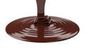 Molten chocolate pouring and creating ripples on a surface Royalty Free Stock Photo