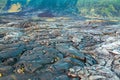 Molten cooled lava landscape