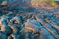 Molten cooled lava landscape