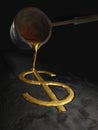 Molten Gold - Dollar Sign Royalty Free Stock Photo
