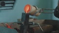 Molten Gold being poured into Ingot moulds. Molten Gold being poured into Ingot moulds. Casting metal or gold being Royalty Free Stock Photo