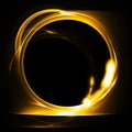 Molten gold ring on a black background Royalty Free Stock Photo