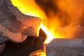 Molten hot steel Royalty Free Stock Photo