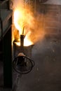 Molten iron molten metal poured in to ladle