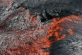 Molten lava