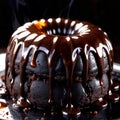 Molten Lava Cake , traditional popular sweet dessert cake