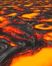 Molten lava or magma from volcano Royalty Free Stock Photo