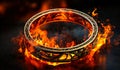 Molten Metal Circle Fiery Perfection Royalty Free Stock Photo