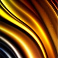 Molten metallics Yellow black coloured abstract, liquid fluid, wallpapers, Generative AI