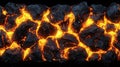 Molten Rock Flowing Through Craters Royalty Free Stock Photo