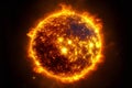 Molten surface of the sun with a solar flare Royalty Free Stock Photo