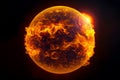 Molten surface of the sun
