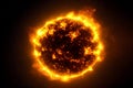 Molten surface of the sun with a solar flare Royalty Free Stock Photo