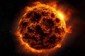 Molten surface of the sun with a solar flare Royalty Free Stock Photo