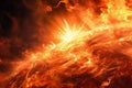 Molten surface of the sun with a solar flare Royalty Free Stock Photo