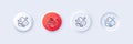 Molybdenum mineral line icon. Chemical element Mo sign. Line icons. Vector