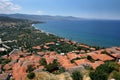 Molyvos on Lesvos Island in Greece. Royalty Free Stock Photo