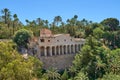 MolÃÂ­ del real with palm trees in the municipal park in Elche.In Alicante, Spain. Royalty Free Stock Photo