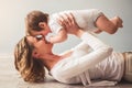 Mom and baby boy Royalty Free Stock Photo