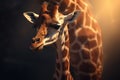 Mom and baby giraffe face Royalty Free Stock Photo