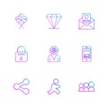 mom , balloons , daimond , letter, smart phone ,lock , gear ,share ,setting, run , people, eps icons set vector