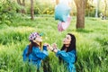 Mom andbeautiful girl on the lawn Royalty Free Stock Photo