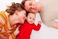 Mom, dad and baby Royalty Free Stock Photo