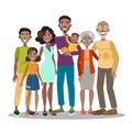 Mom and dad, children and their grandparents Royalty Free Stock Photo
