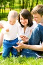 Mom, dad and their son Royalty Free Stock Photo