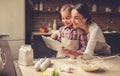 Mom and daughter baking Royalty Free Stock Photo