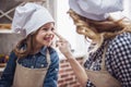 Mom and daughter baking Royalty Free Stock Photo