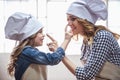 Mom and daughter baking Royalty Free Stock Photo