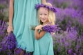 Happy family in a field of lavender