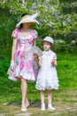 Family in a summer park.